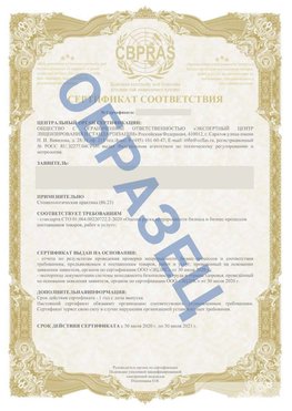 Образец Сертификат СТО 01.064.00220722.2-2020 Внуково Сертификат СТО 01.064.00220722.2-2020 